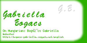 gabriella bogacs business card